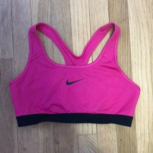 Pink non-padded nike sports bra